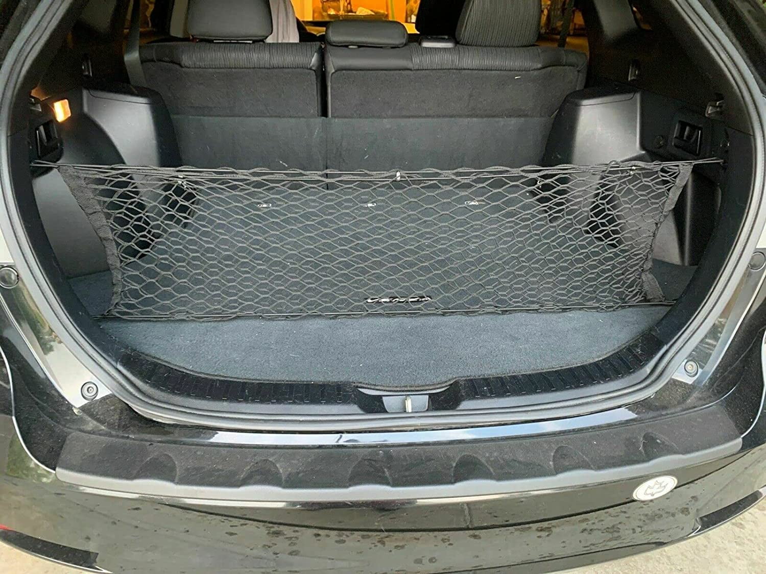 EACCESSORIES EA Trunk Organizer Cargo Net for Toyota VENZA 2009-2016 – Envelope Style Cargo Net – Premium Mesh Elastic Car Trunk Organizer Vehicle Carrier Storage – Compatible Toyota VENZA 2009-2016