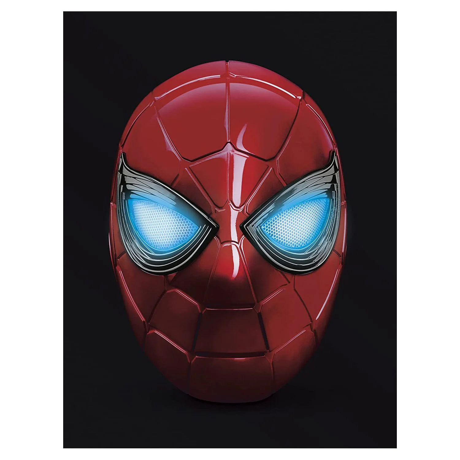 Spider-Man Marvel Legends Series Iron Spider Electronic Helmet with Glowing Eyes, 6 Light Settings and Adjustable Fit - Red