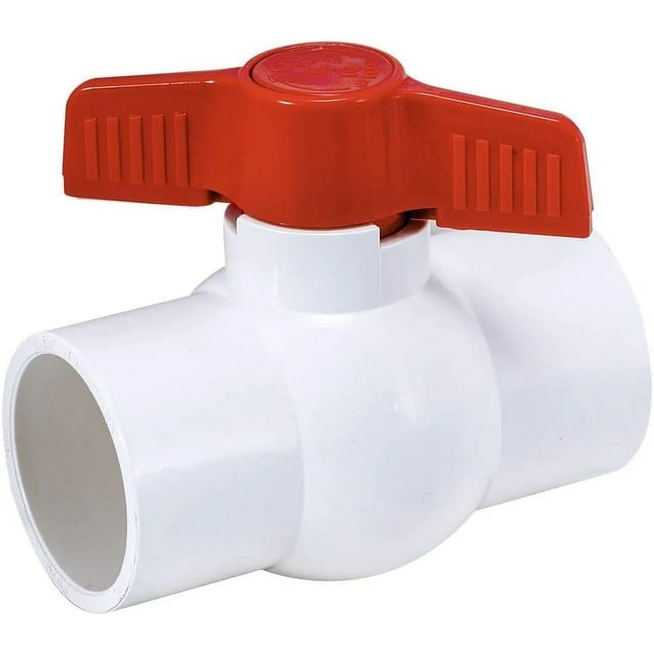 1-1/2 Inch Slip Schedule 40 PVC Quarter Turn Ball Valve, Brass Plumbing Fitting