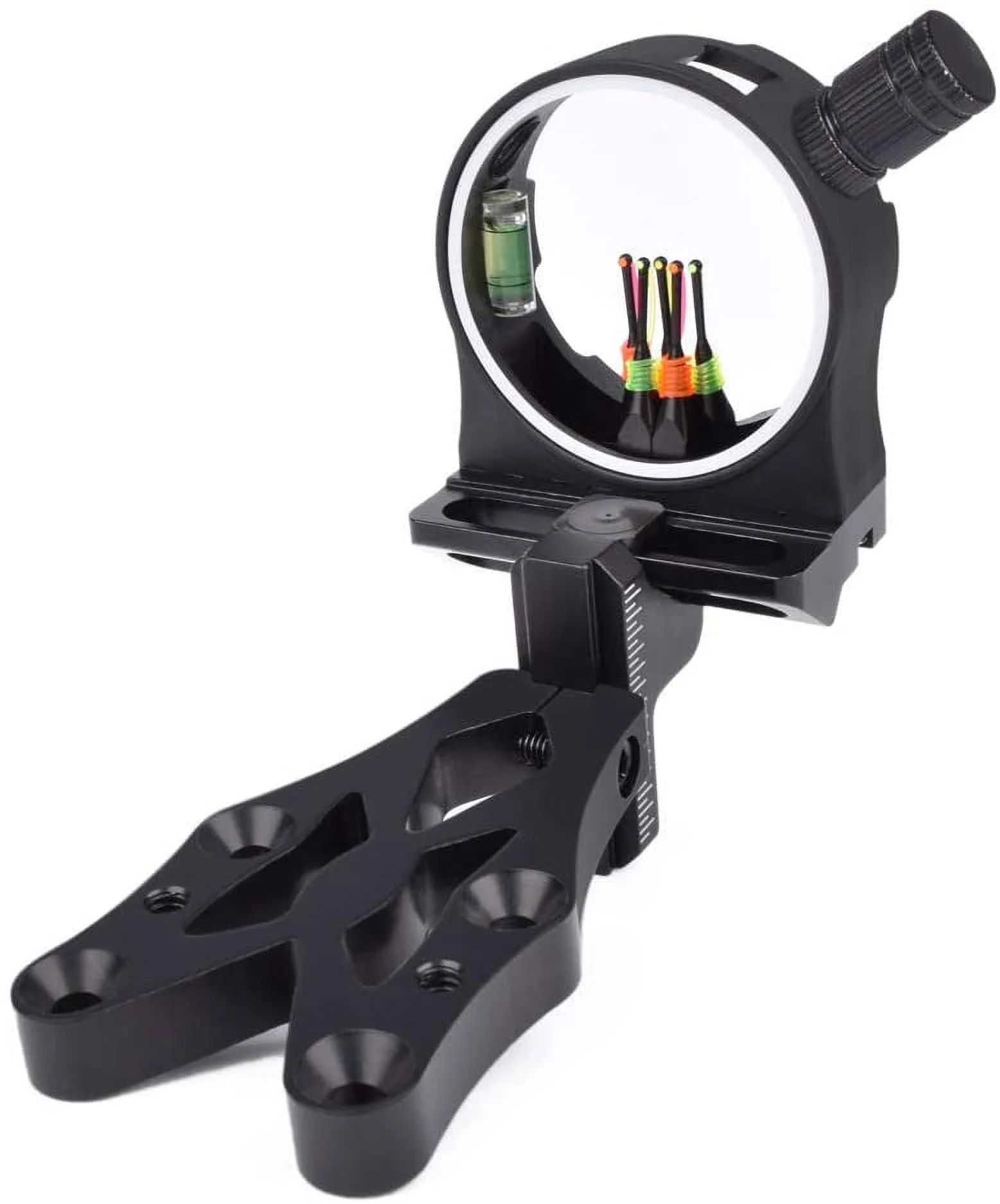 GPP 5 Pin Bow Sight - .029 Fiber, Brass Pin, Aluminum Machined - Right and Left Handed,with LED Sight Light