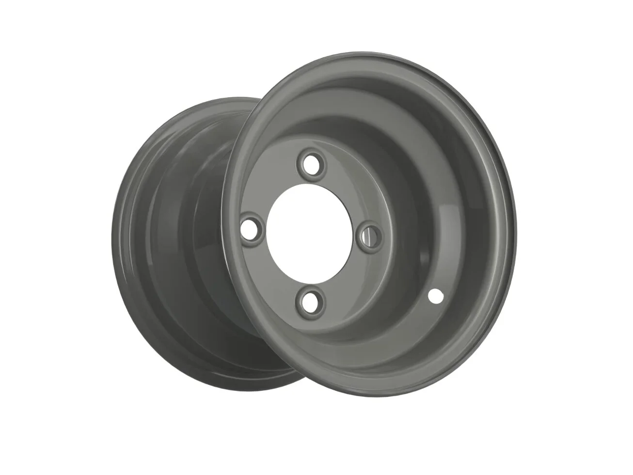 GTW 8 inch Steel Grey Golf Cart Wheel on 18x8.5-8 Topspin Sawtooth Golf Cart Street Tire|Set of 4