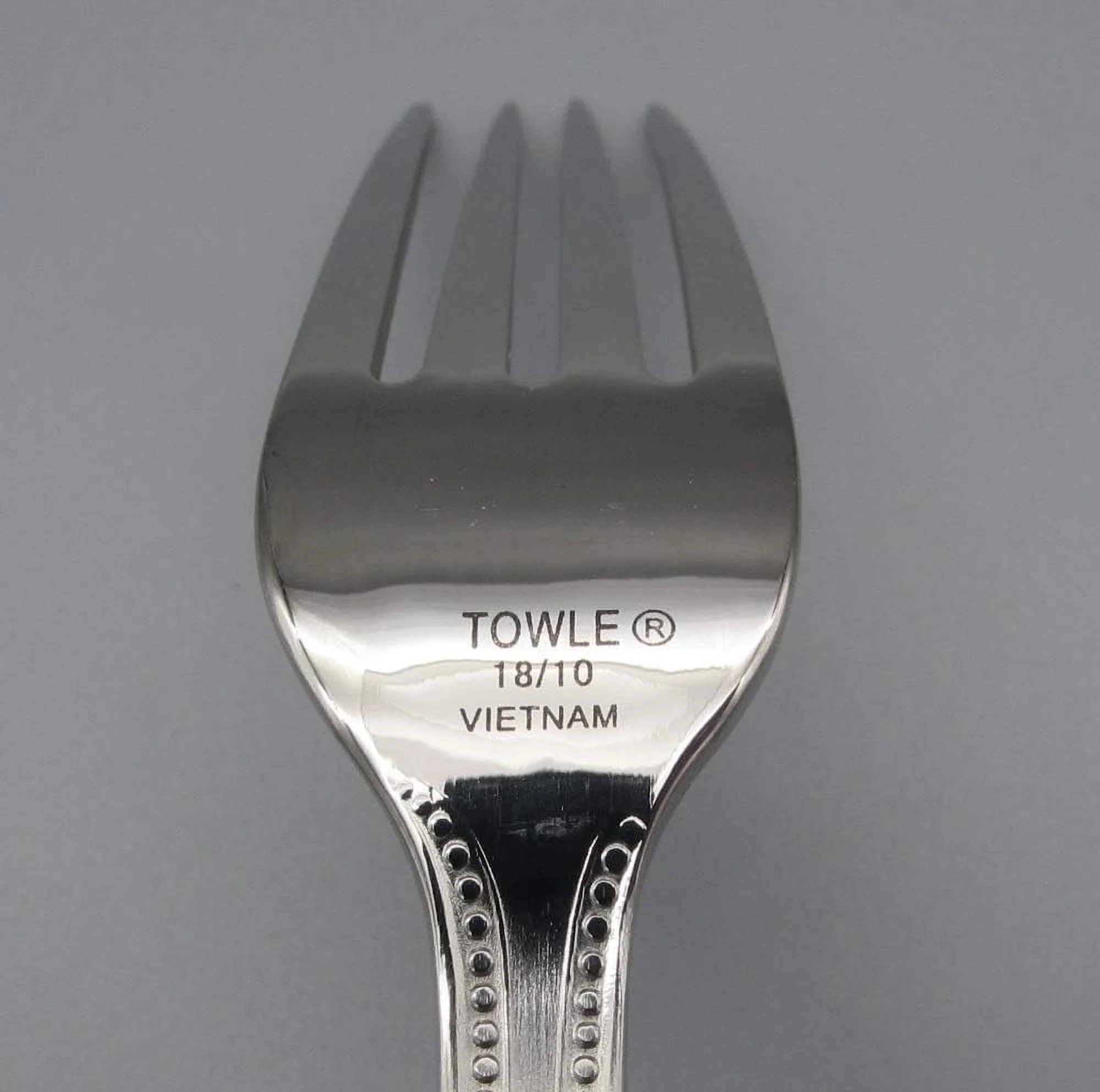 Beaded Antique 18/10 Stainless Steel 8