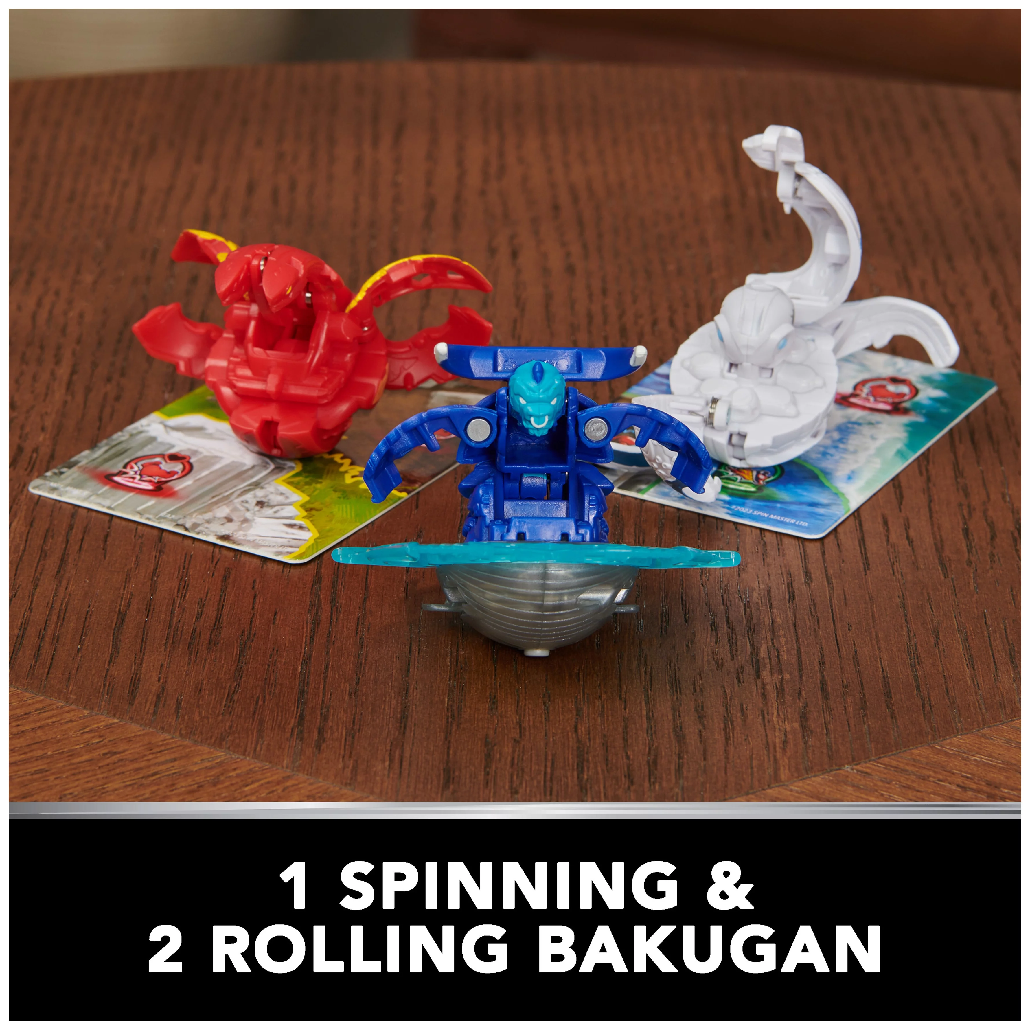 Bakugan Starter 3-Pack Spinning Action Figures, Special Attack Bruiser, Octogan and Nillious