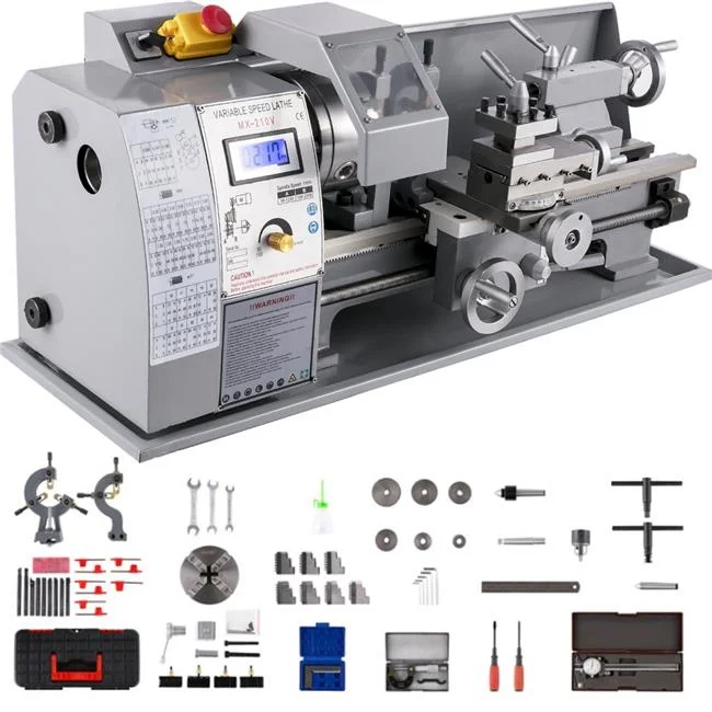 Vevor JSMNCC8X16HHPJ001V1 8 x 16 in. Luxury Version Metal Lathe - 1100W