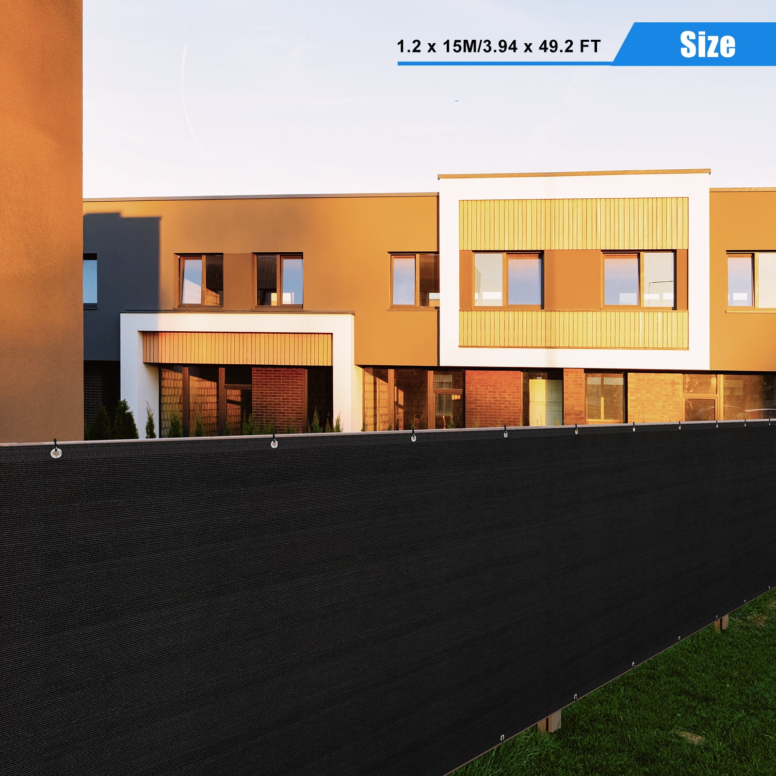 4' x 50' Privacy Screen Fence, Heavy Duty Fence Privacy Screen Outdoor, Black