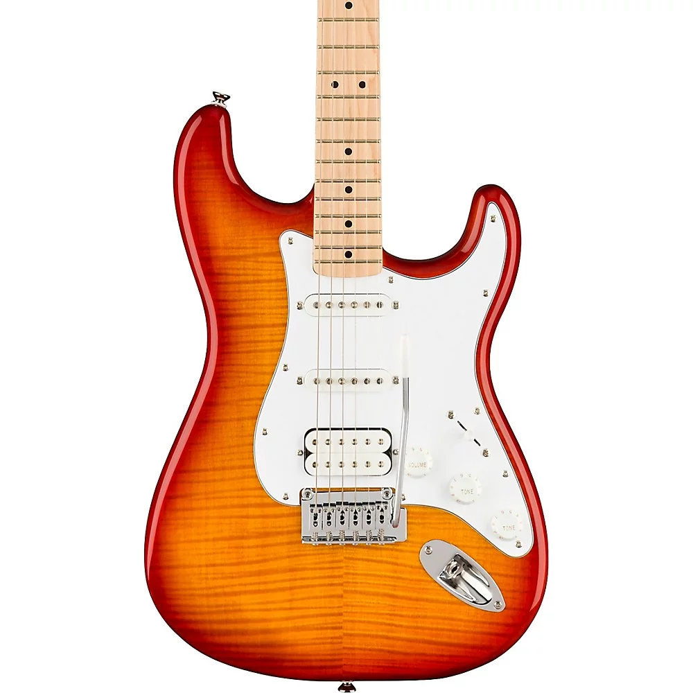 Squier Affinity Series Stratocaster FMT Electric Guitar, Sienna Sunburst, Maple Fingerboard