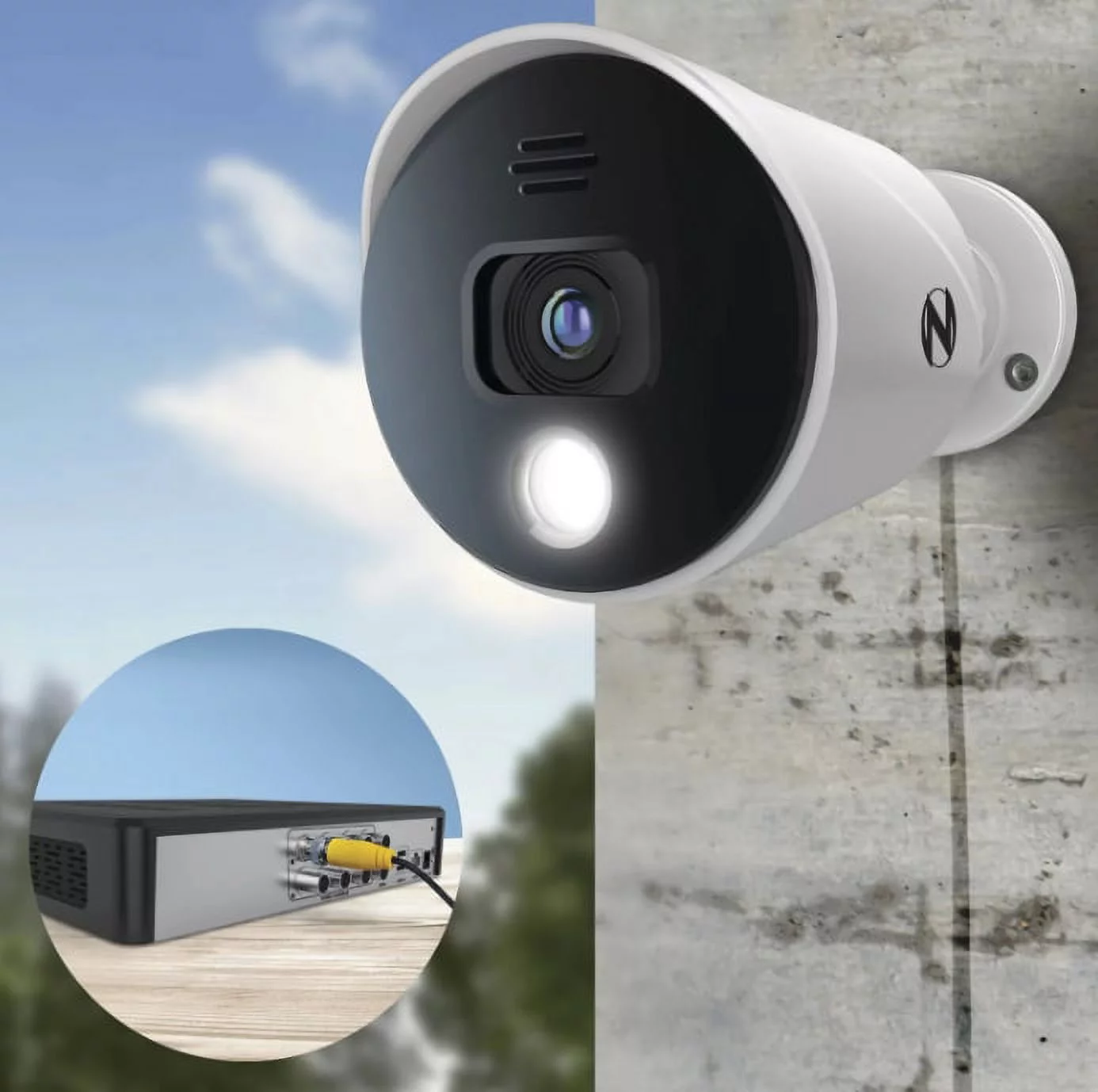 Night Owl Expandable 8 Channel Wired Bluetooth DVR with (6) Wired 4K UHD Cameras