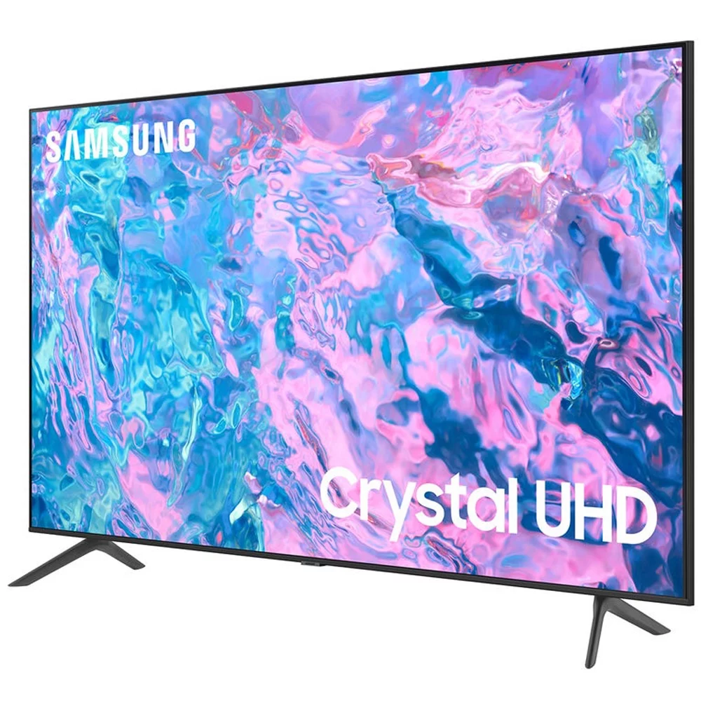 Samsung UN85CU7000 85 inch Crystal UHD 4K Smart TV (2023 Model) Bundle with Premiere Movies Streaming + 37-100 Inch TV Wall Mount + 6-Outlet Surge Adapter + 2X 6FT 4K HDMI 2.0 Cable