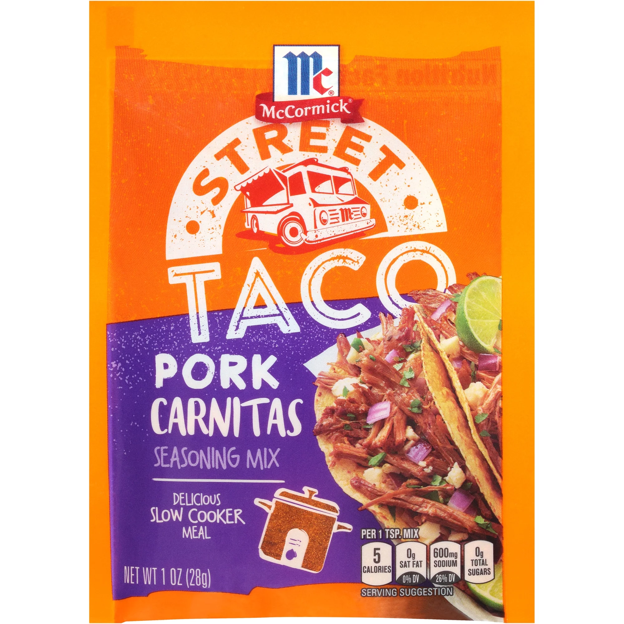 McCormick Street Taco Pork Carnitas Seasoning Mix, 1 oz Envelope
