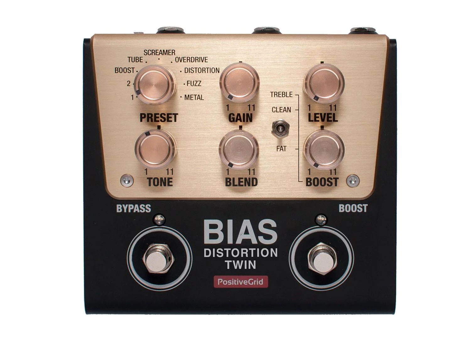 Positive Grid BIAS Distortion Twin Guitar Effects Pedal