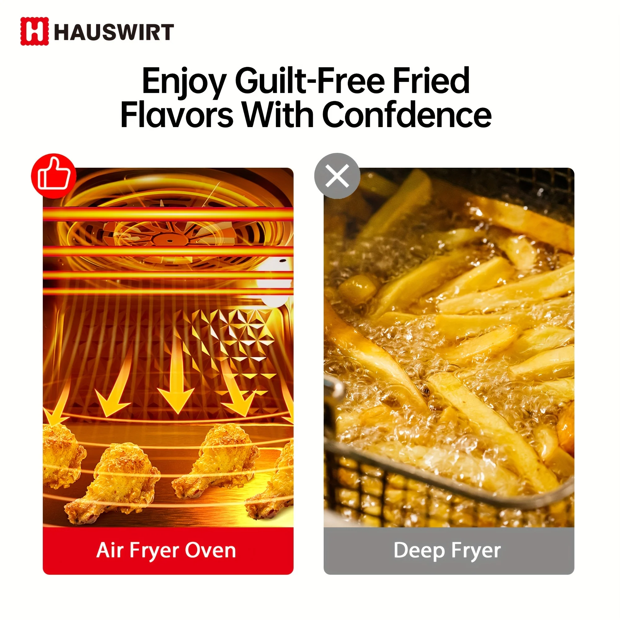 DFSDFGF32 26.5Qt Countertop Convection Oven, XL Air Fryer 12-Slice Toaster Broil Dehydrate 6-in-1 Combo, 1200 Watts, Non-Stick, Stainless Steel, Online Recipe Booklet