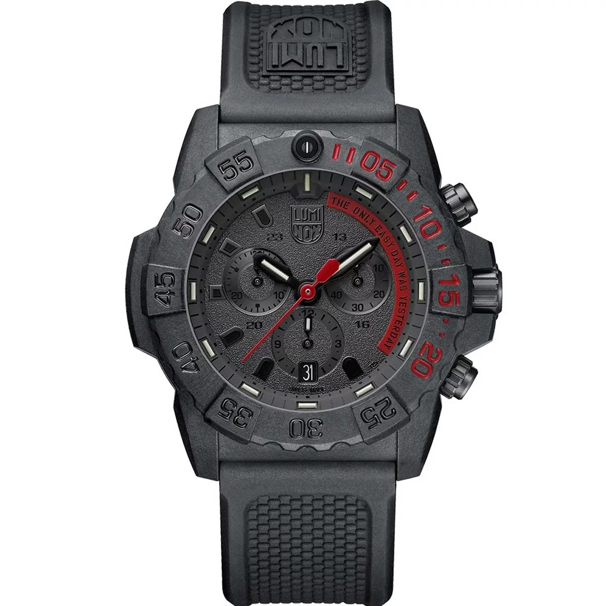 Luminox 3581.EY Men's Navy Seal Chronograph Black Strap Watch