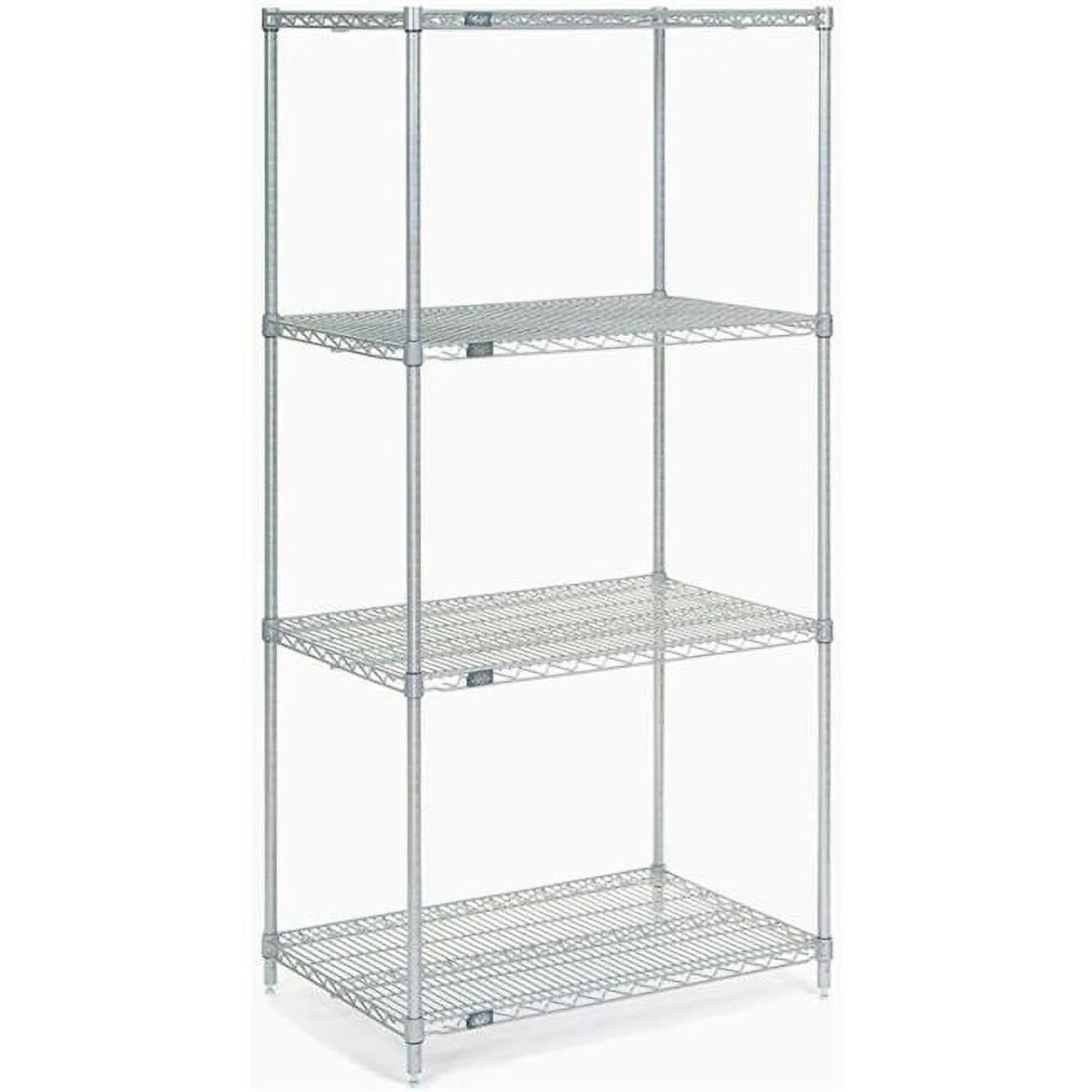Nexel 5 Tier Stainless Steel Wire Shelving Starter Unit, 36