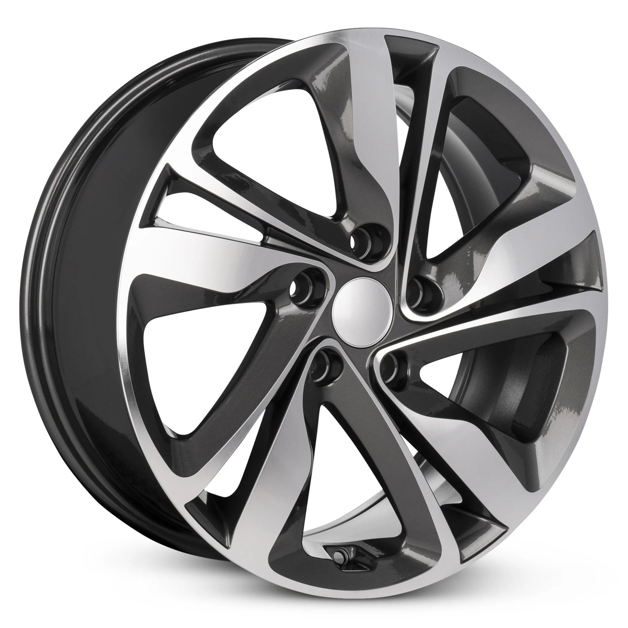For 2014-2016 Hyundai Elantra 17 Inch Machine Face Gunmetal Rim - OE Direct Replacement - Road Ready Car Wheel