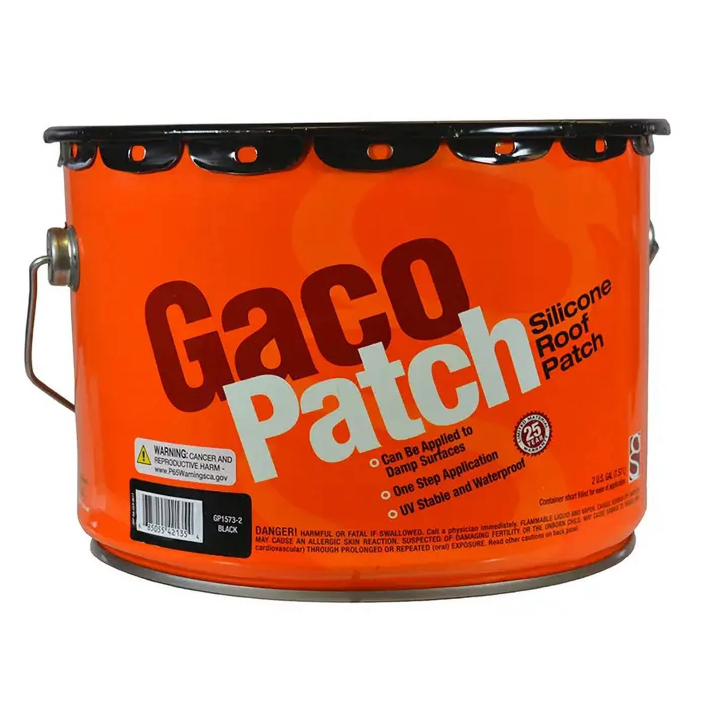 2 Gal Gaco GP1573-2 Black GacoRoof Silicone Roof Patch