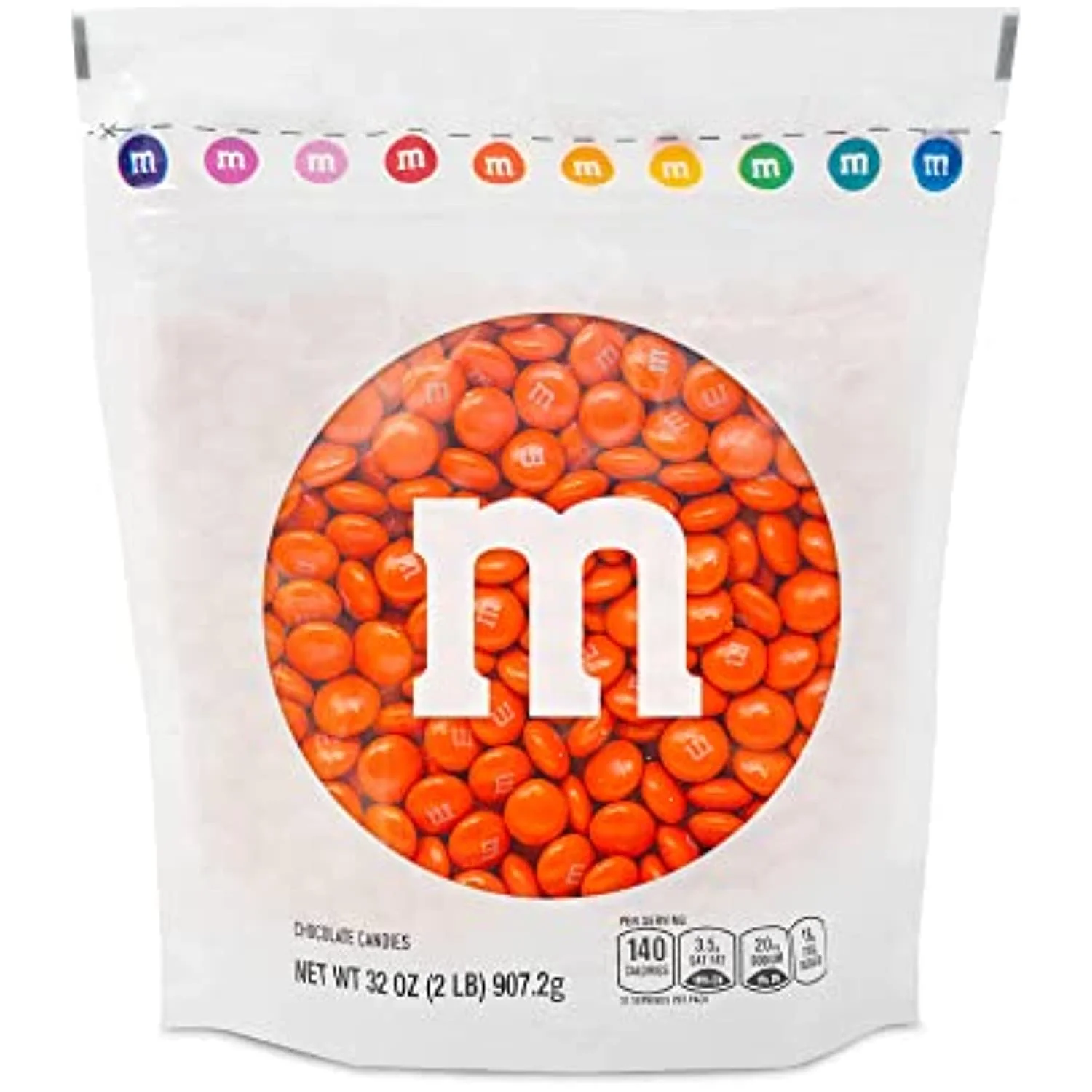 M&M’S Milk Chocolate Orange Candy - 2Lbs Of Bulk Candy In Resealable Pack For Candy Buffet, Halloween Trick Or Treat Favor, Birthday Parties, Theme Meetings, Tasty Snacks For Diy Party