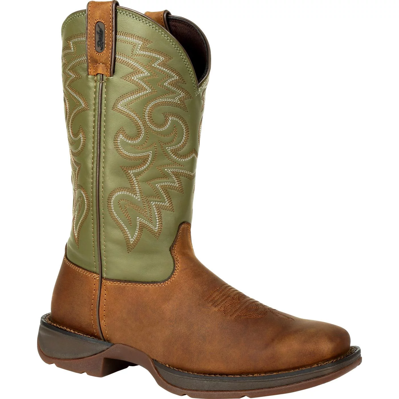 Durango Coffee & Cactus Pull-On Western Boot Size 7(2E)