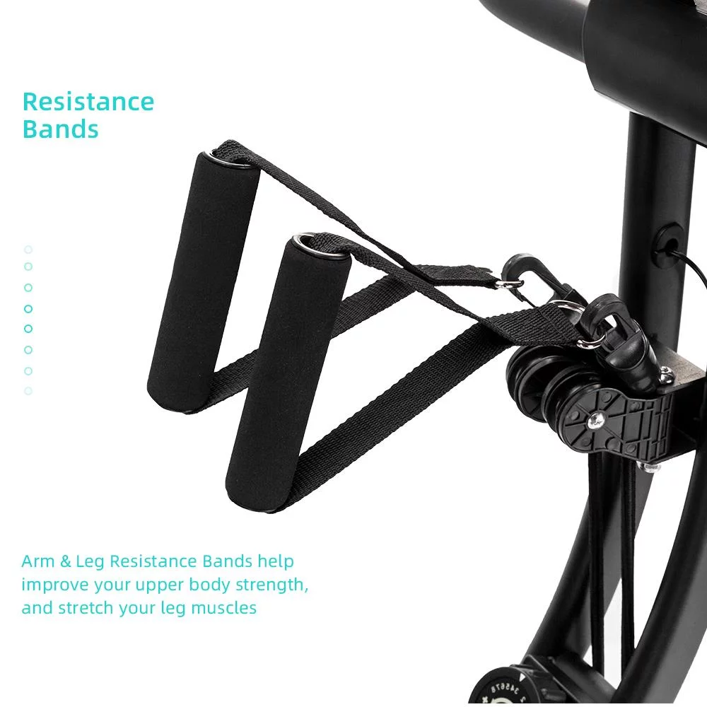 Zimtown Folding Upright Bike, X Bike Exericse Equipment, Pink