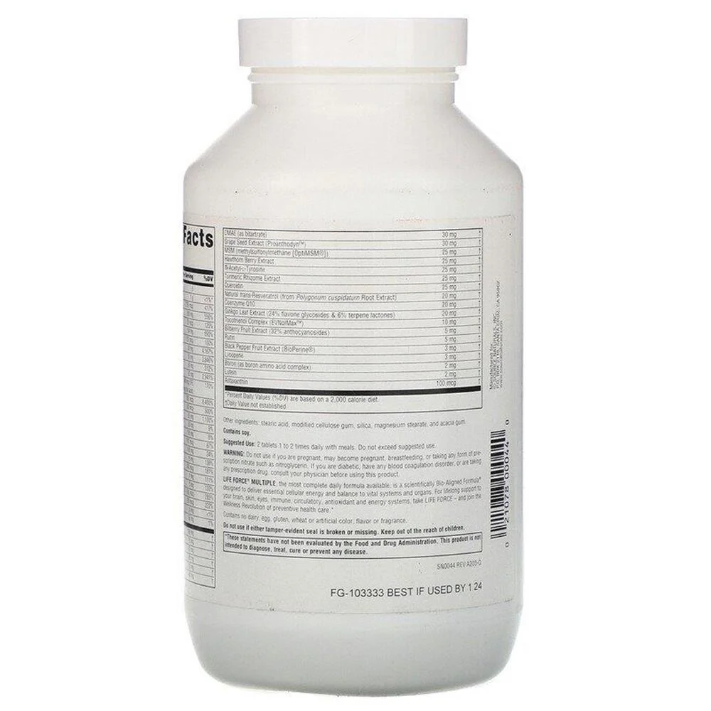 Source Naturals Life Force Multiple, No Iron, 180 Tablets