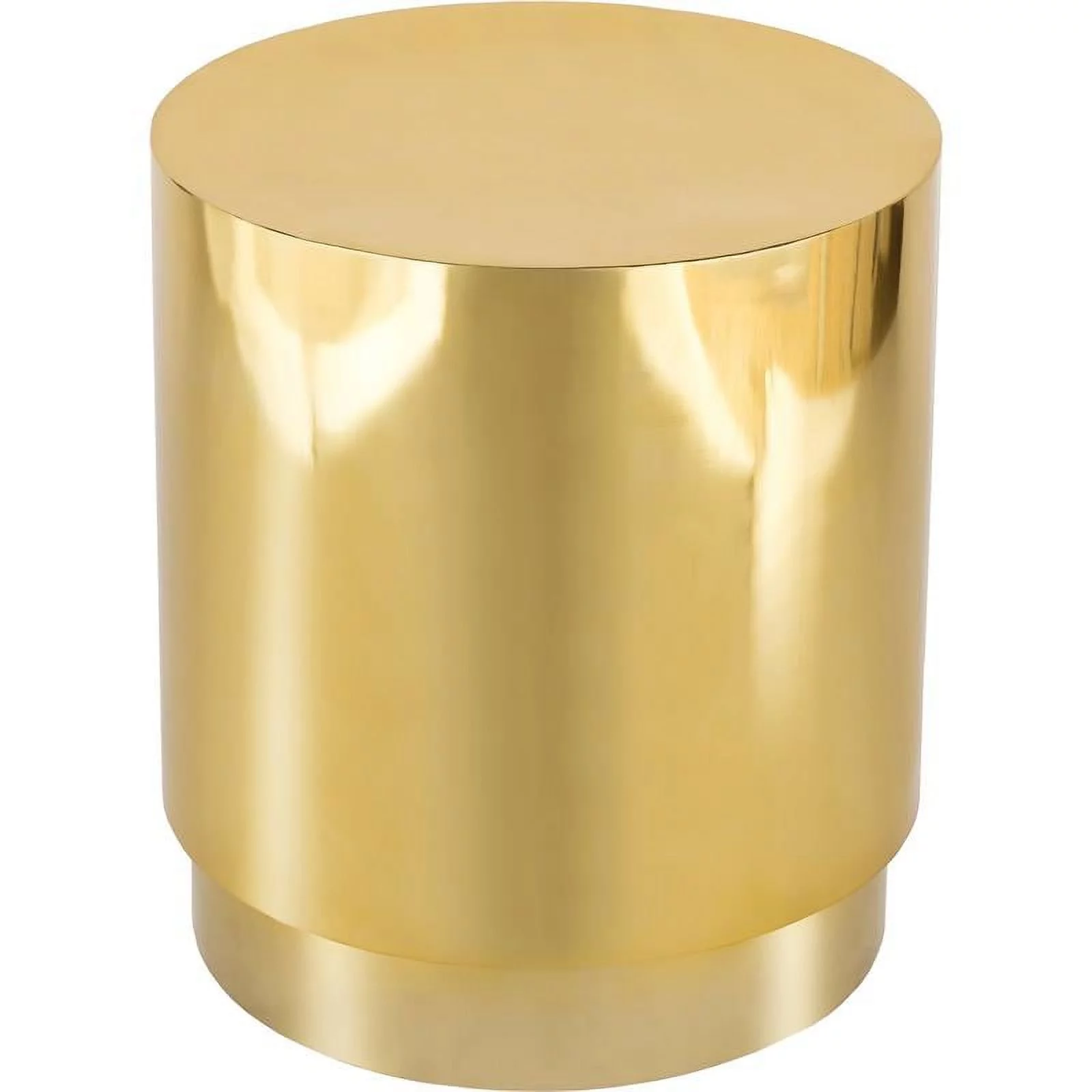 Meridian Furniture Jazzy Gold Stainless Steel Drum End Table