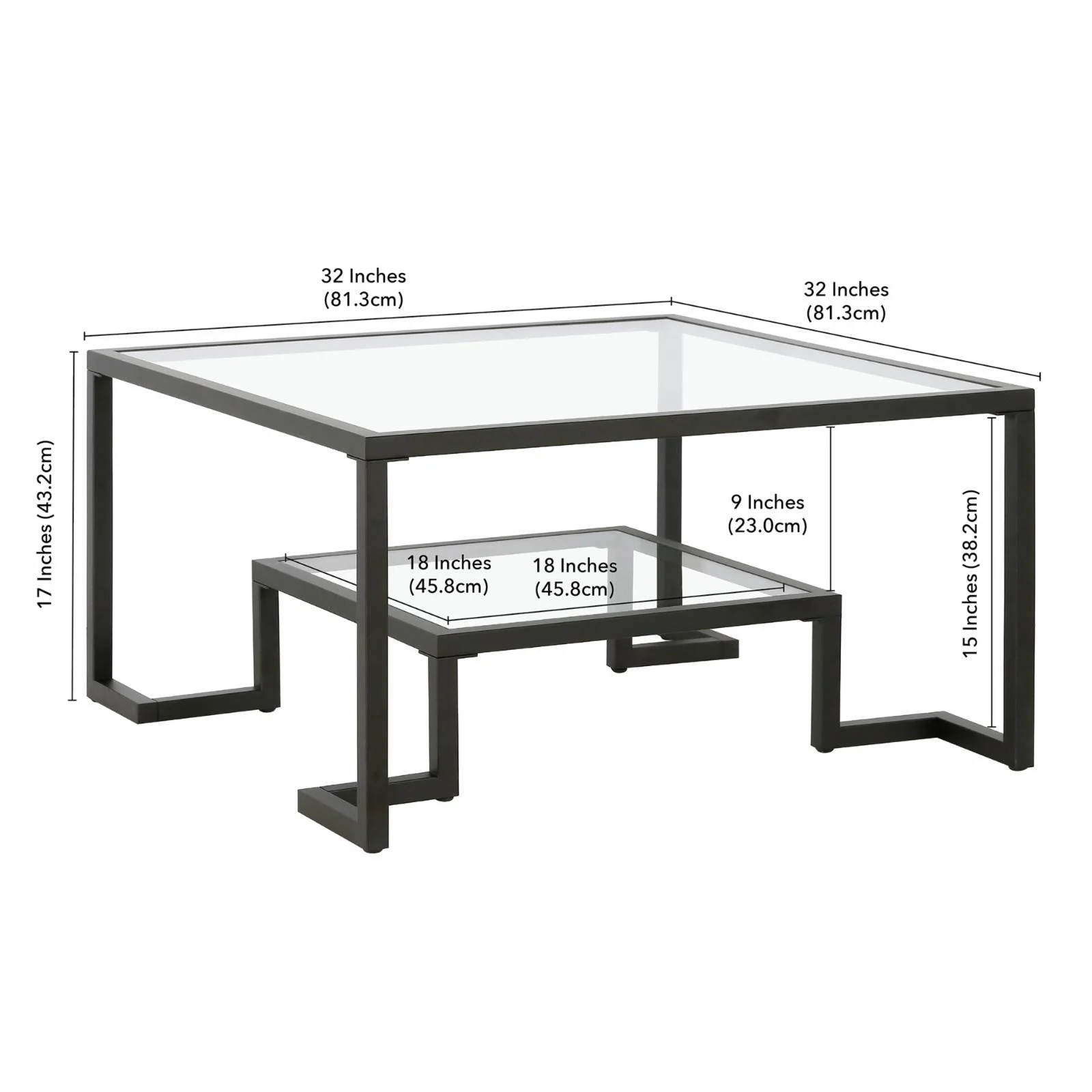 Addison&Lane Athena Square Coffee Table