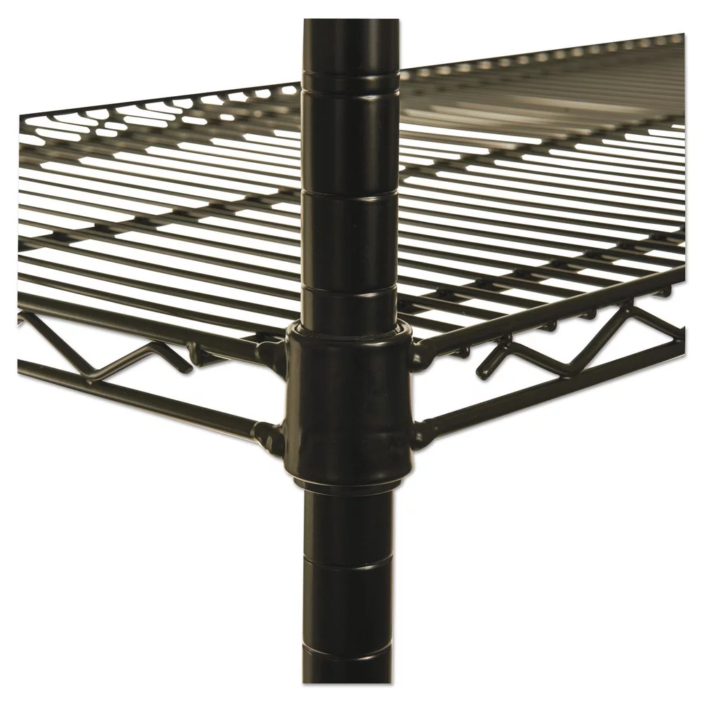 Alera Complete Wire Shelving Unit with Casters, Four-Shelf, 48