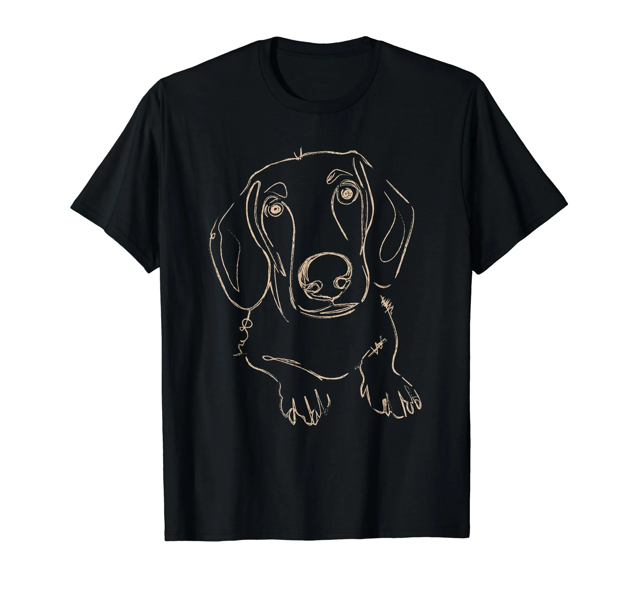 Dog Lover Gifts Dachshund For Women's Weiner Dog Sketch Mens T-Shirt