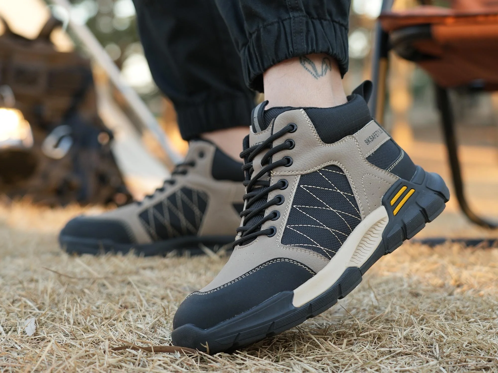 Composite Toe Shoes for Men Non Slip Work Safety Shoes Lightweight Breathable Steel Toe Sneakers