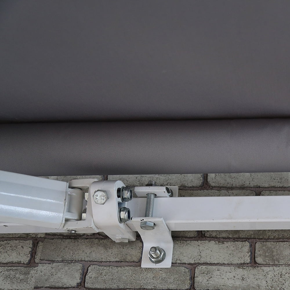 ALEKO 8' x 6.5' Gray Motorized Retractable Patio Awning