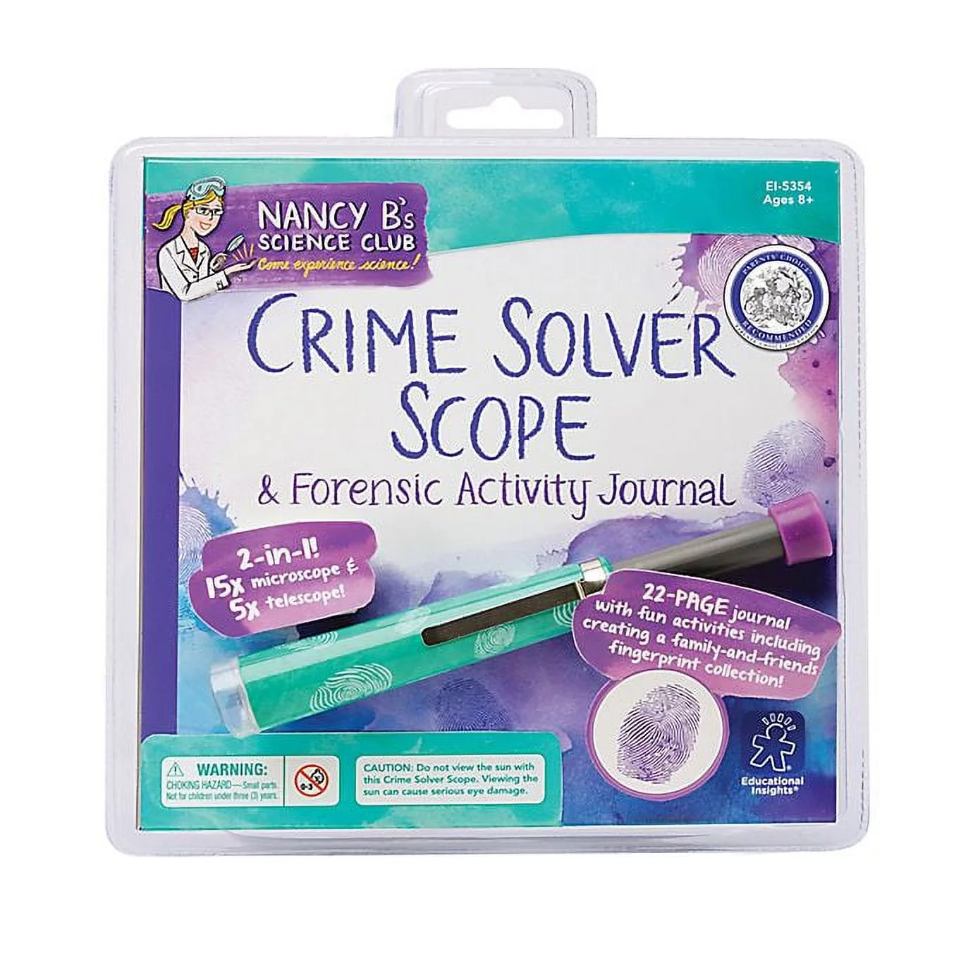Educational Insights Nancy B's Science Club Crime Solver Scope & Forensic Activity Journal
