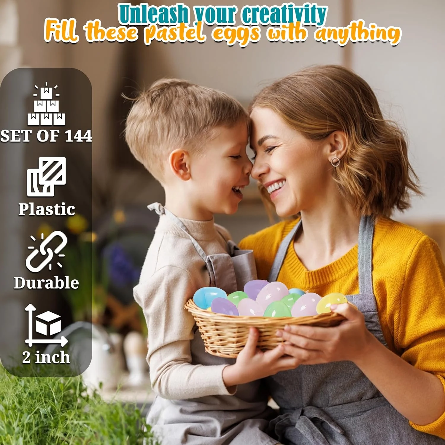 Pastel Empty Easter Eggs (bulk set of 144 plastic eggs) Easter Hunt and Party Supplies