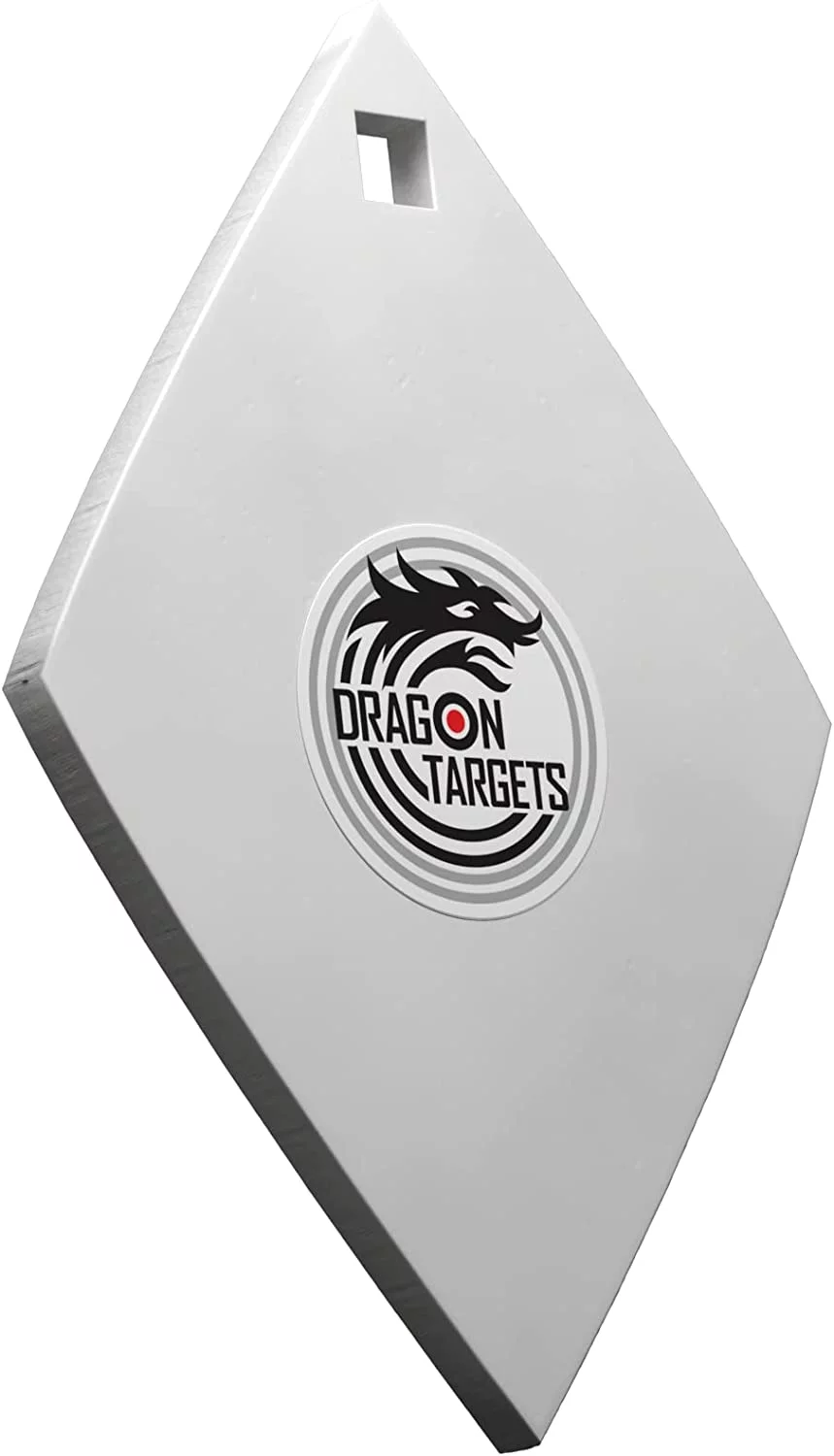 Dragon Targets AR500 Steel Targets for Shooting 3/8 inch Thick Laser Cut Diamond, Painted and Ready to Shoot AR500 Steel Targets Made in USA, (Diamond)