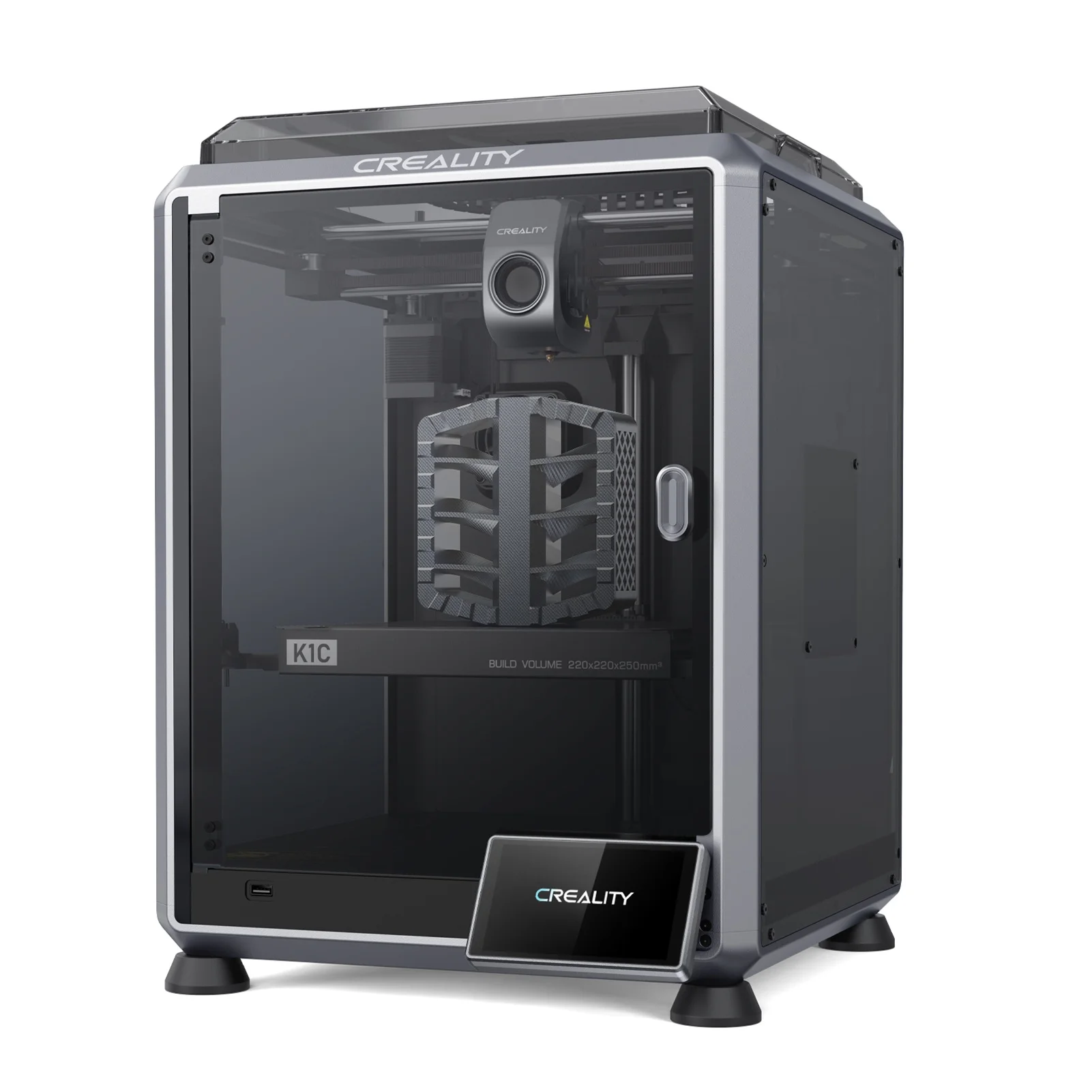 Walmeck Creality K1C 3D Printer with Al Camera, High Speed, Auto Leveling, All-Metal Hot End Kit, Stable Cube Frame Support