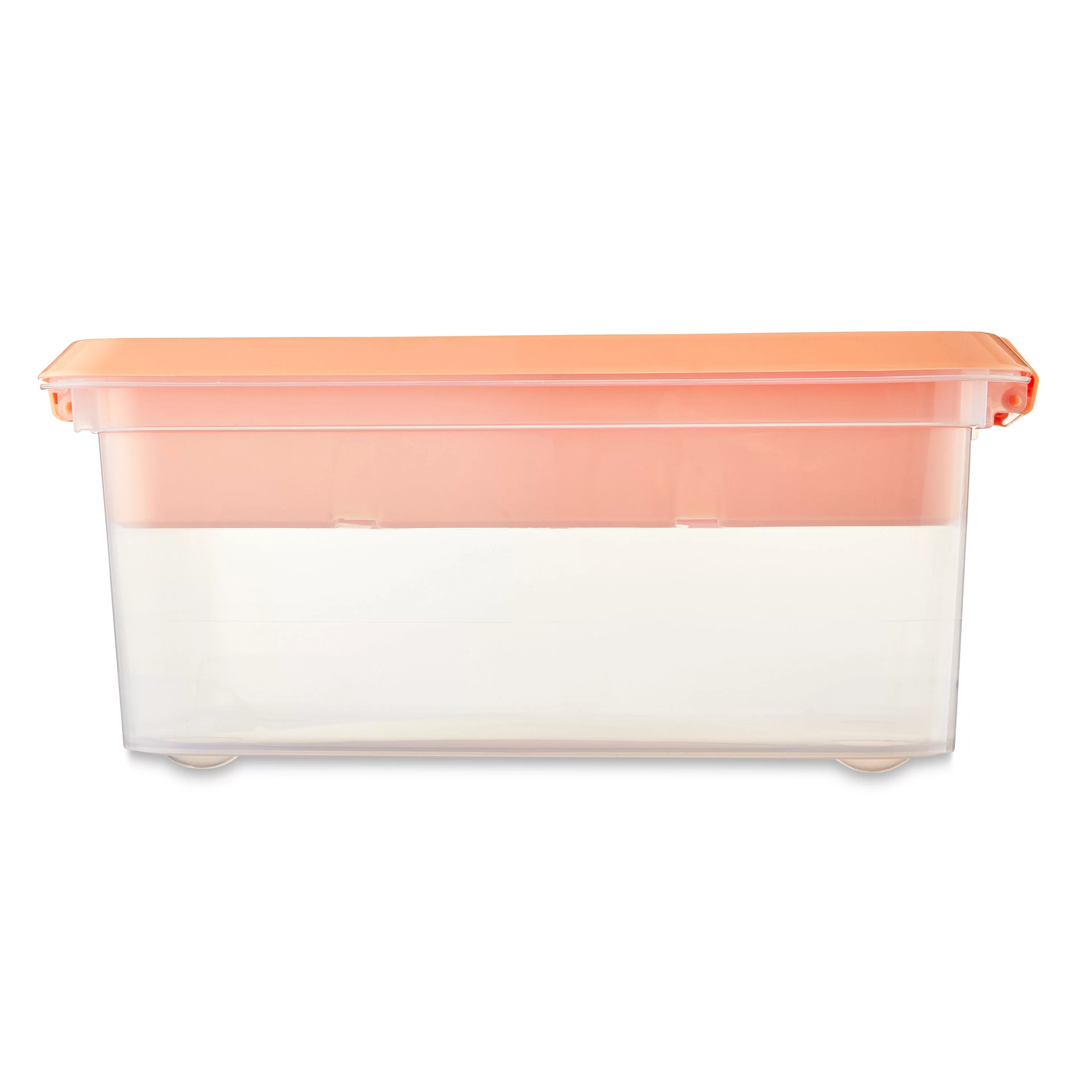 Pen + Gear 14.5-Quart Plastic Latch File Organizer Storage Box, Icy Peach, 1-Pack