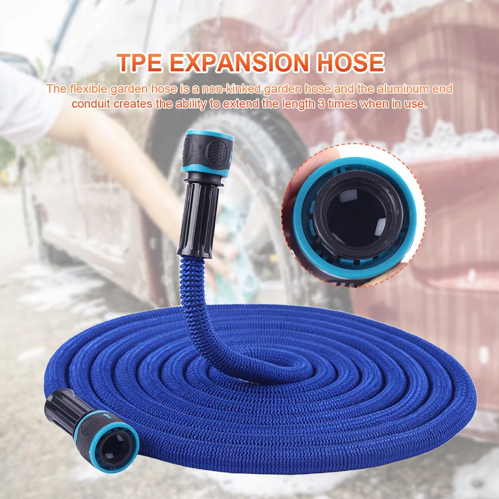 25-100FT Garden Hose Water Expandable Watering Hose High Pressure Car Wash Cleaning Flexible Magic Hose Pipe Irrigation Tool