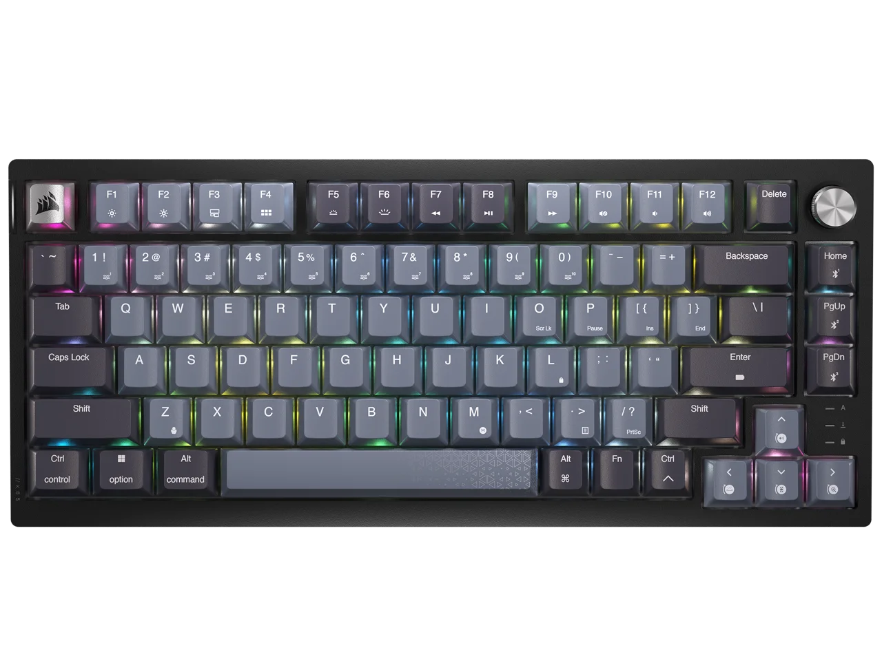 CORSAIR K65 PLUS WIRELESS 75% RGB Mechanical Gaming Keyboard - Pre-Lubricated CORSAIR MLX Red Linear Switches - 2.4GHz Wireless - Bluetooth®