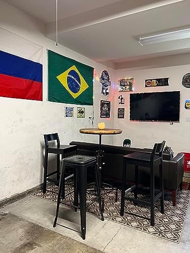 xrboomlife Industrial  Table 32.3"-36.2" Height Adjustable Swivel Round Wood Tabletop 23.7" Dia  Kitchen Dining Office Coffee Bistro Pub Table Fire-Hydrant Designed Table