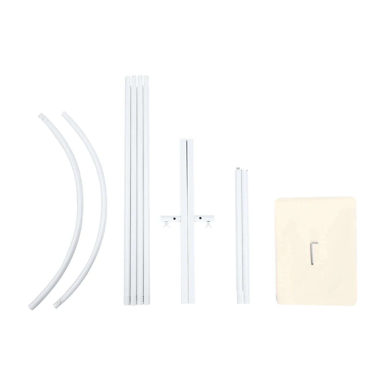 6ft Beige Wedding Arch Backdrop Stand Gold White Metal Arch Backdrop Stand 180cm