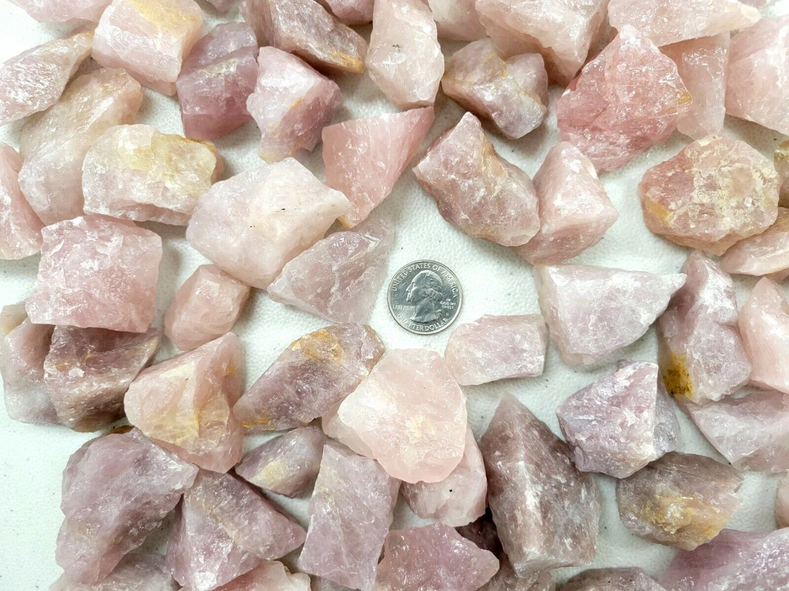 Lavender Rose Quartz Crystals Bulk Raw Natural Rough Natural Healing Stones