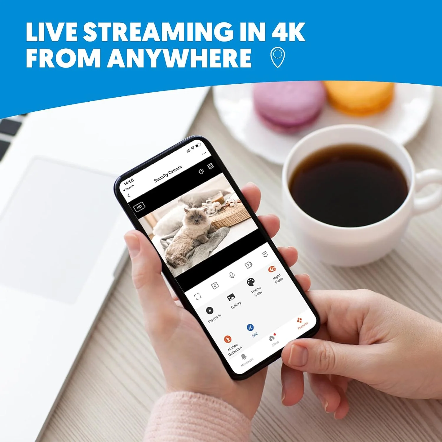 Hidden Spy Camera Alarm Clock with Stronger Night Vision 4K Wireless WiFi Smart Nanny spy Cam Motion Detection 160°Wide-Angle Fisheye Lens Security Surveillance Camera(2.4/5Ghz)