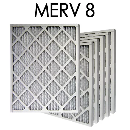 16x25x1 MERV 8 Pleated Air Filter 6PK | 15.5x24.5x.75 - Actual Size