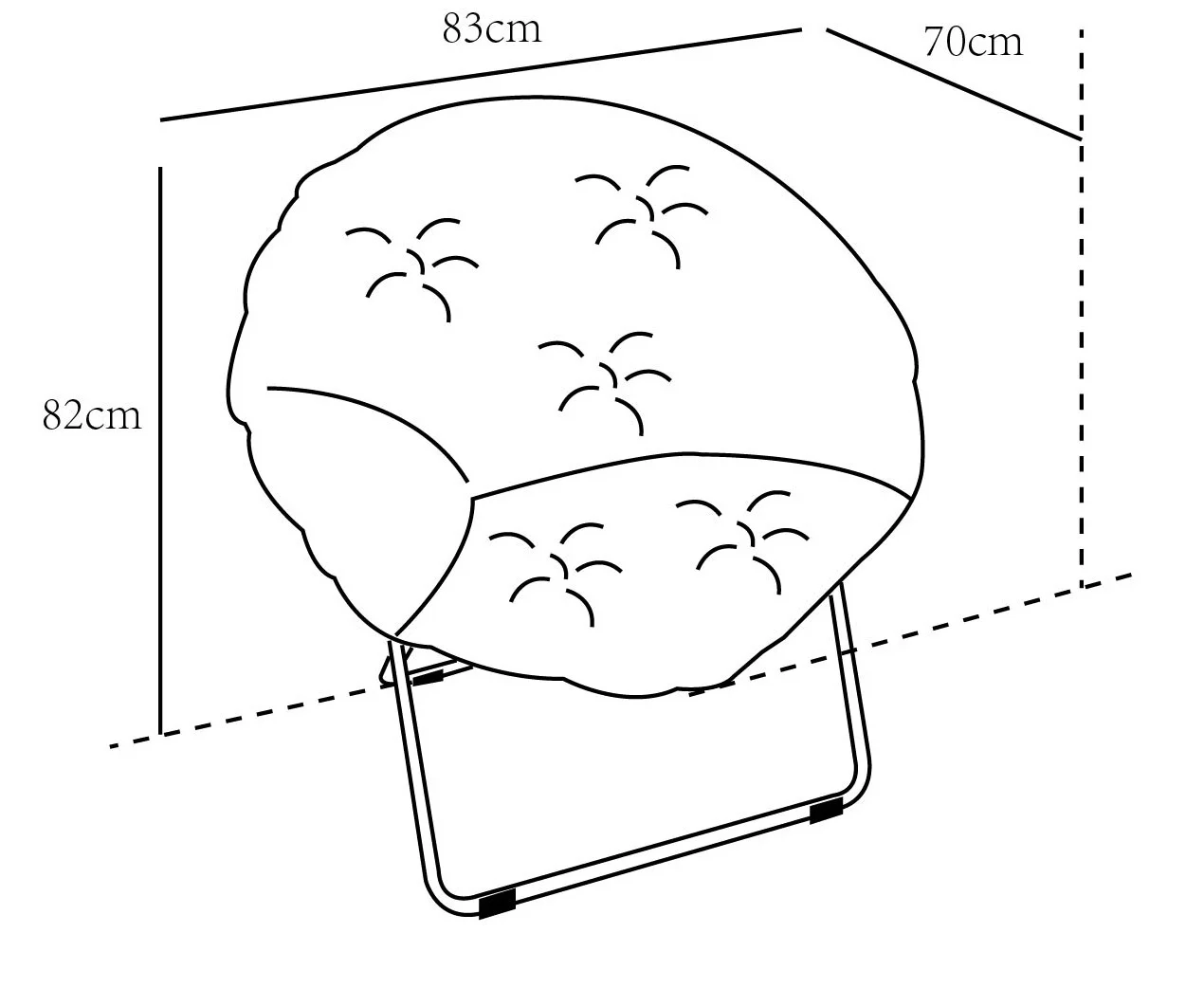 Zenithen Round Chair with High Gloss Silver Frame in Tufted Velvet Fabric, Pink