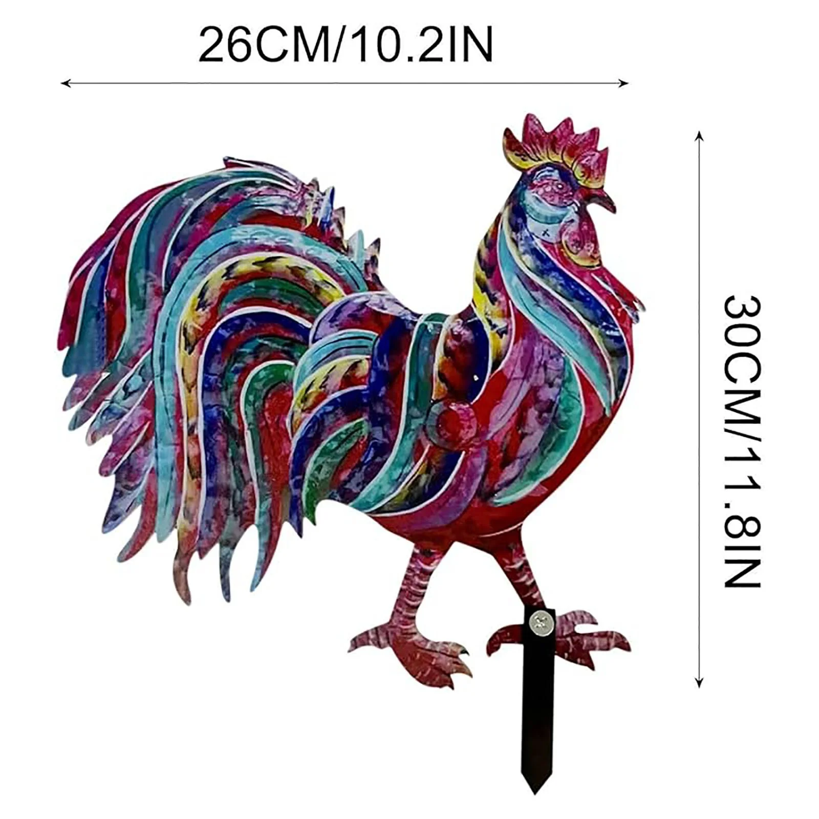 QNFEPKG Outdoor Rooster Decoration Rooster Garden Stake Chicken Yard Art Metal Rooster Yard Statue Decoration Rooster Garden Stakes Plug Into The Ground Garden Courtyard Ou