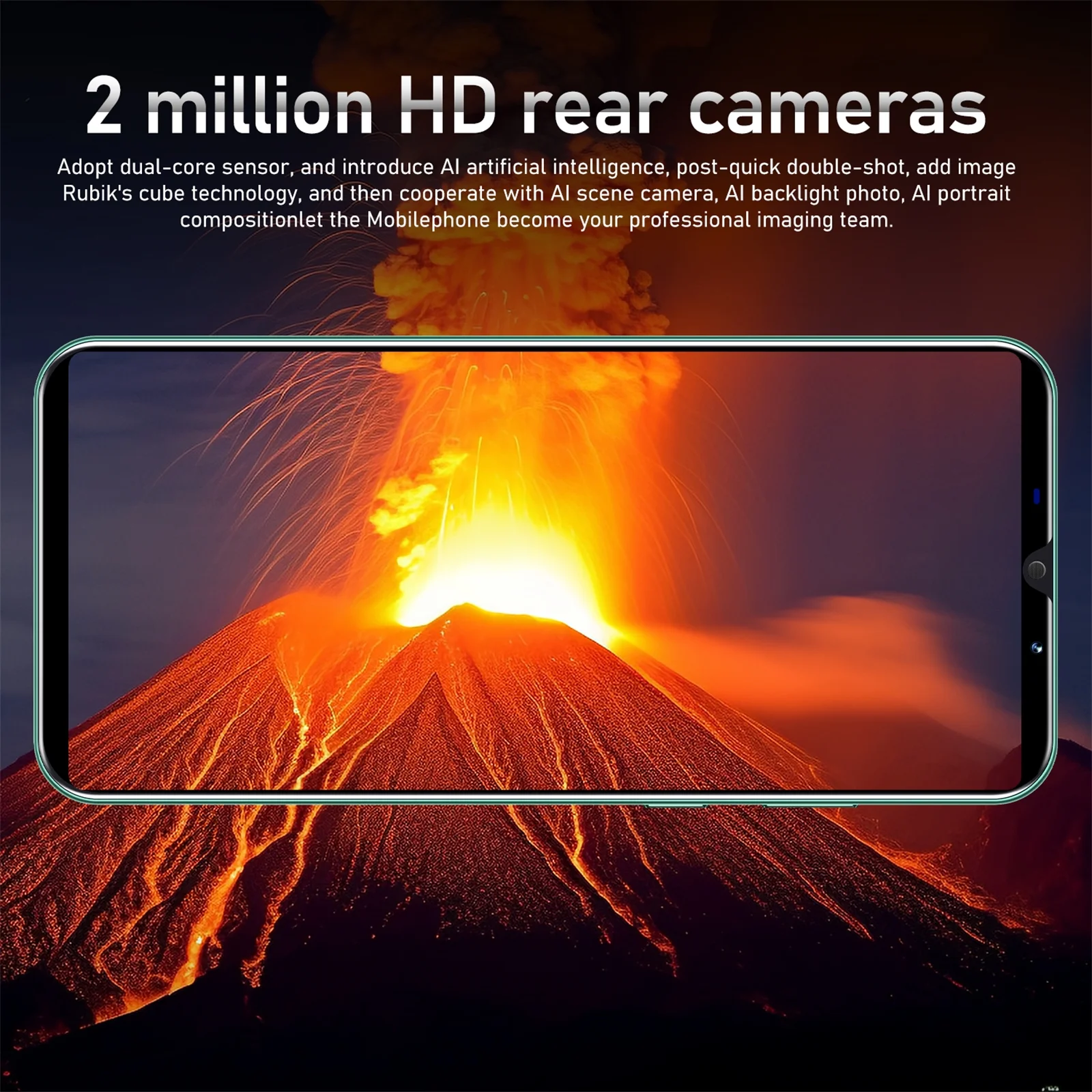 5.0-inch HD+ Ram1Gb+Rom8Gb M6 Pro dual SIM 3G smartphone 2000mAh face unlock Android phone Green