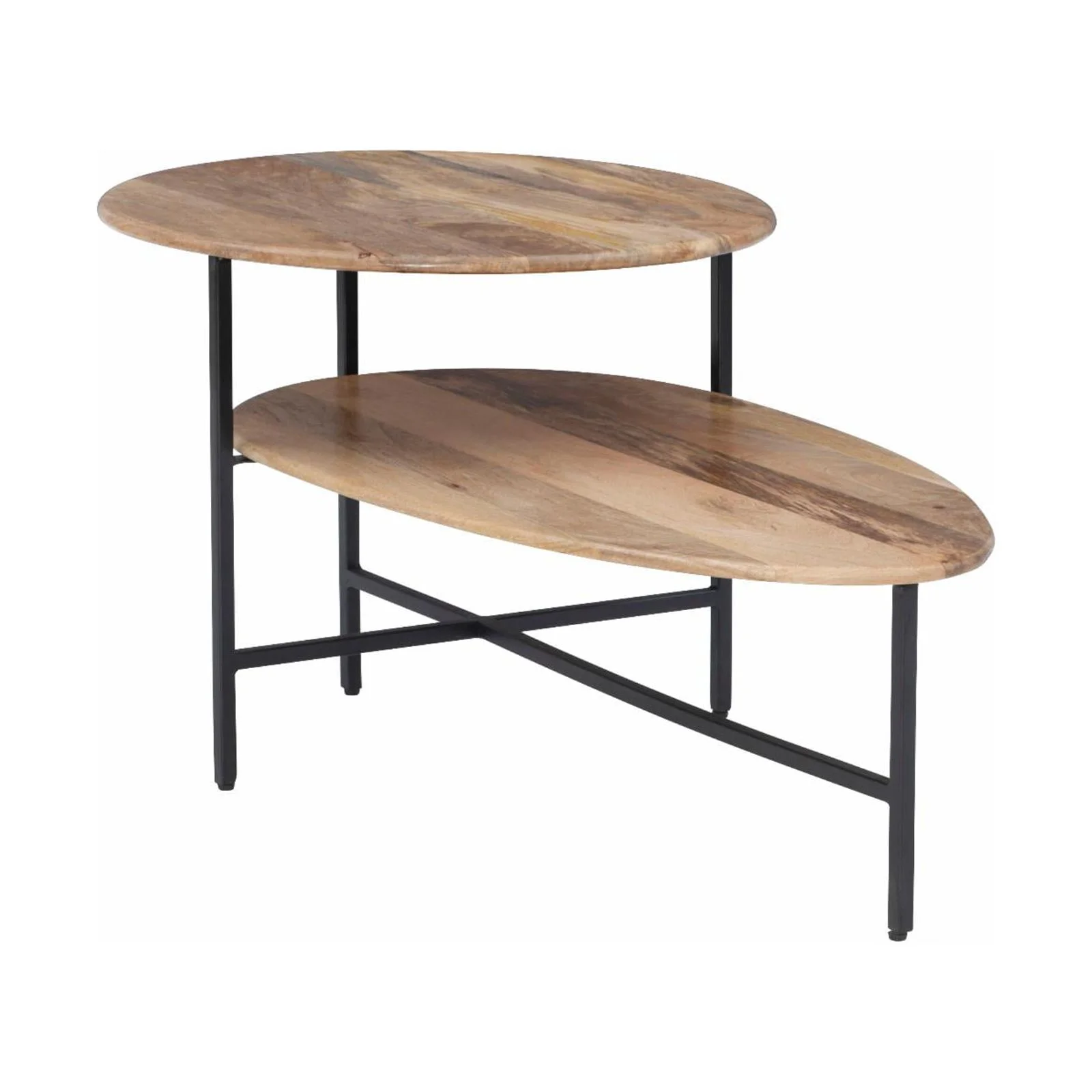 Powell Tavin Coffee Table - Black Base with Natural Top