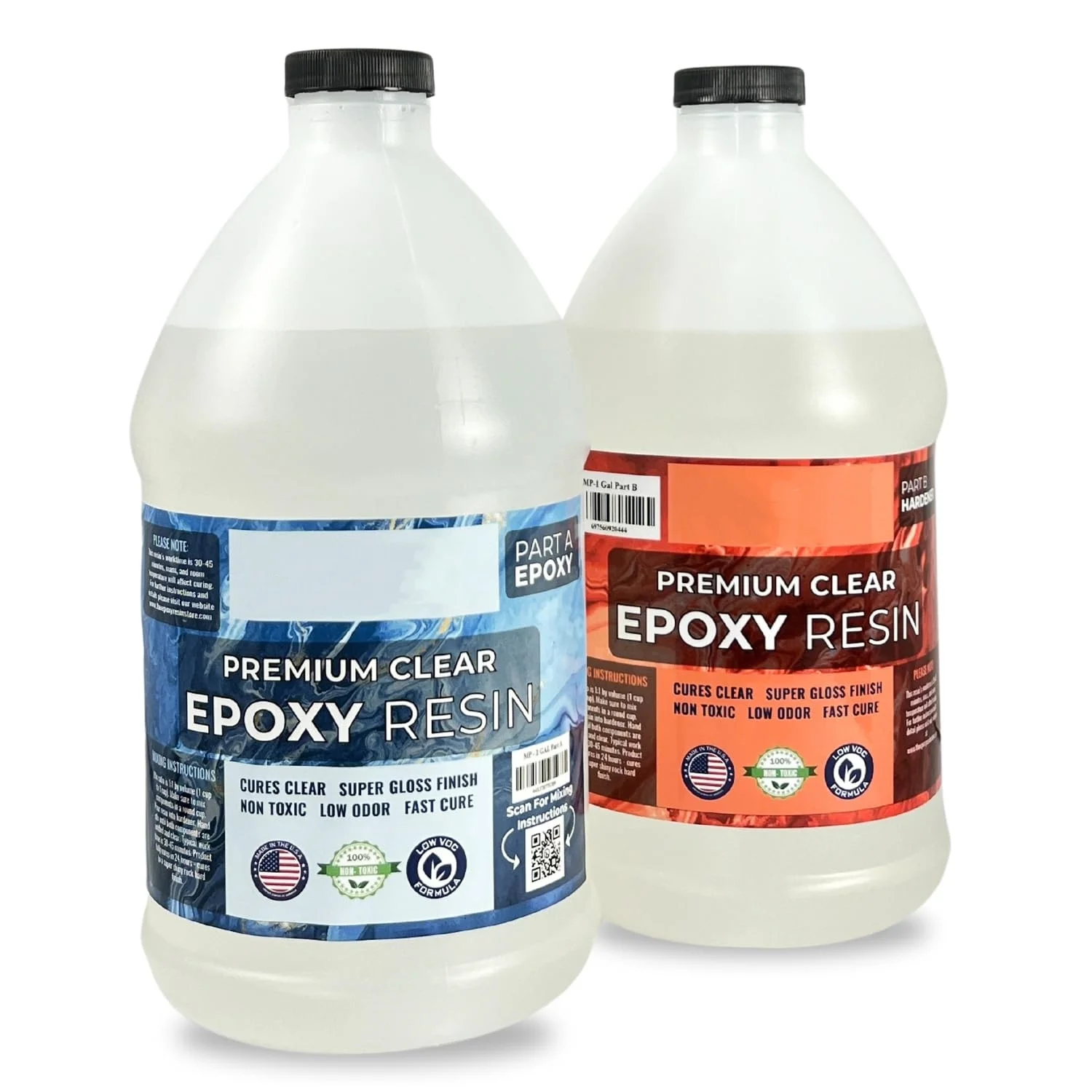 Epoxy Resin 1 Gallon Kit - Crystal Clear Epoxy Resin Kit for Art, Craft, Coasters, Jewelry Making, & Tabletop Coatings, Excellent Resin for Beginners and Top Notch Pros