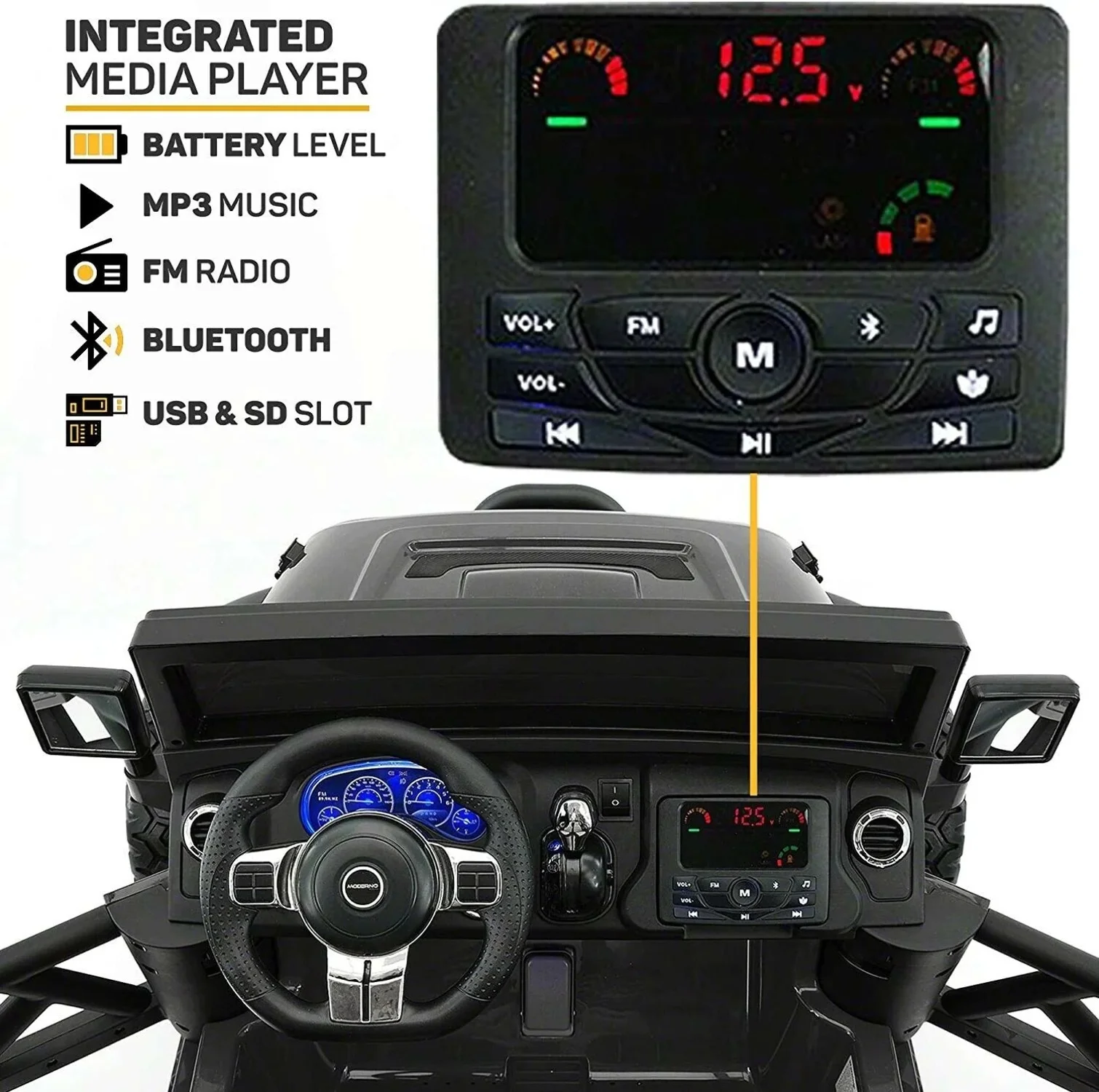 2023 Kids Jeep Two Seater Ride On Car with Remote Control, 3 Speeds, Music