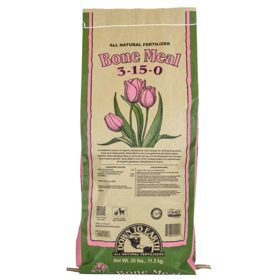 Down to Earth (#DTE02401) Organic Bone Meal Fertilizer 3-15-0, 25 lb