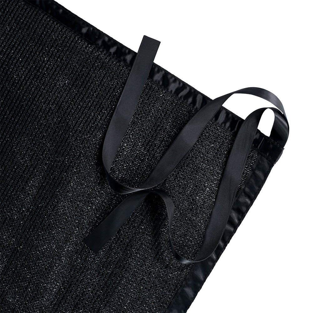 Shatex Shade Panel Block 90% of UV Rays with Ready-tie up Ribbon for Pergola/Greenhouses/Carport/Porch 12x16ft Black