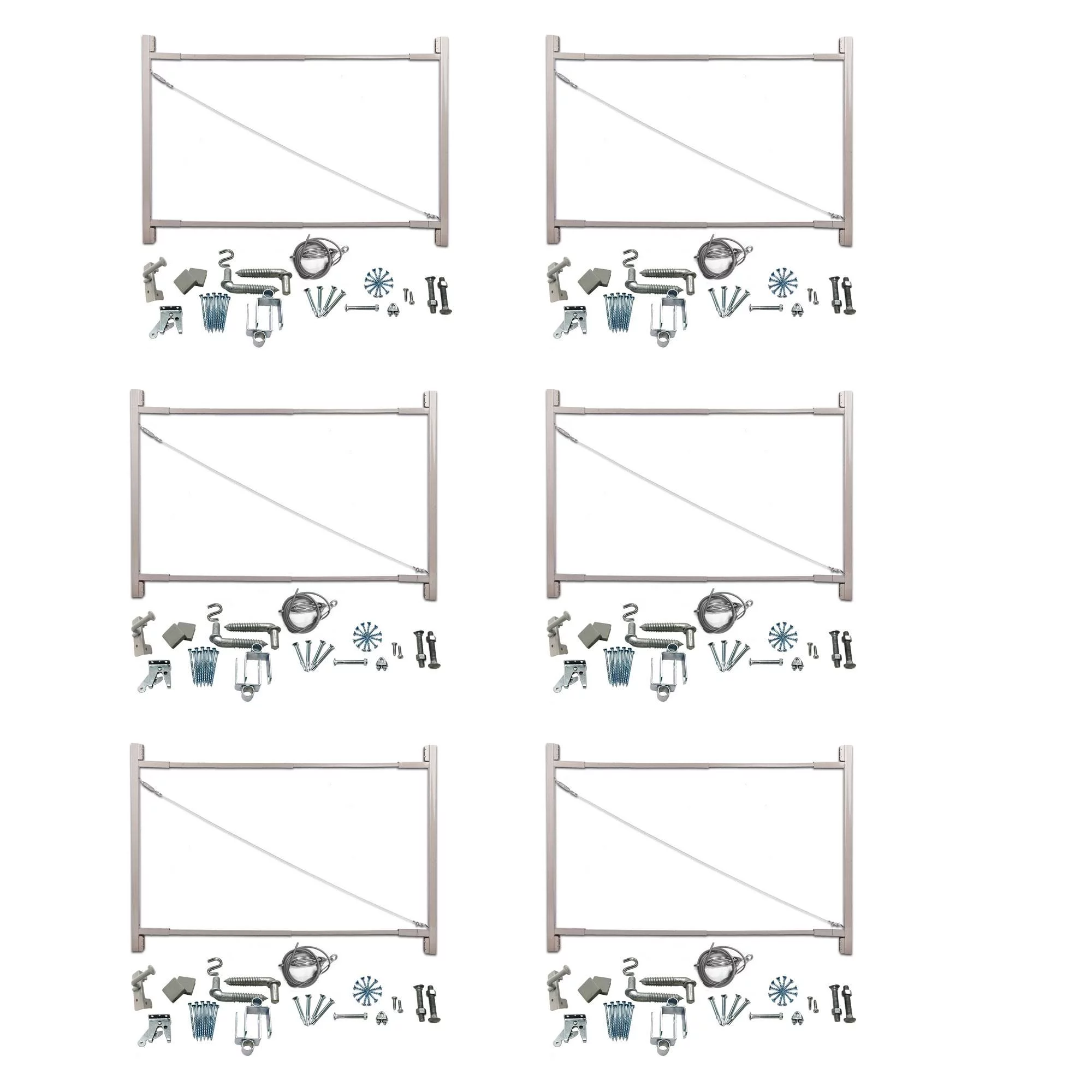 Adjust-A-Gate Steel Frame Gate Building Kit, 36-72 Inch Wide Opening (6 Pack)
